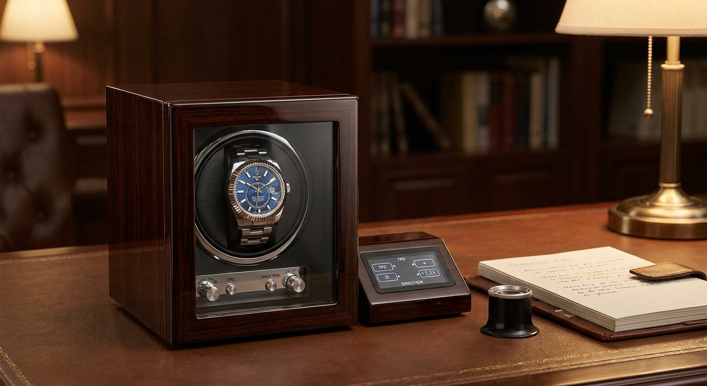 Watch winder for a Rolex Perpetual Calendar: settings