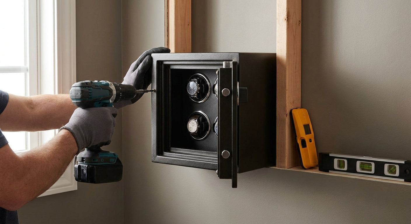 How to mount a watch safe to a wall stud