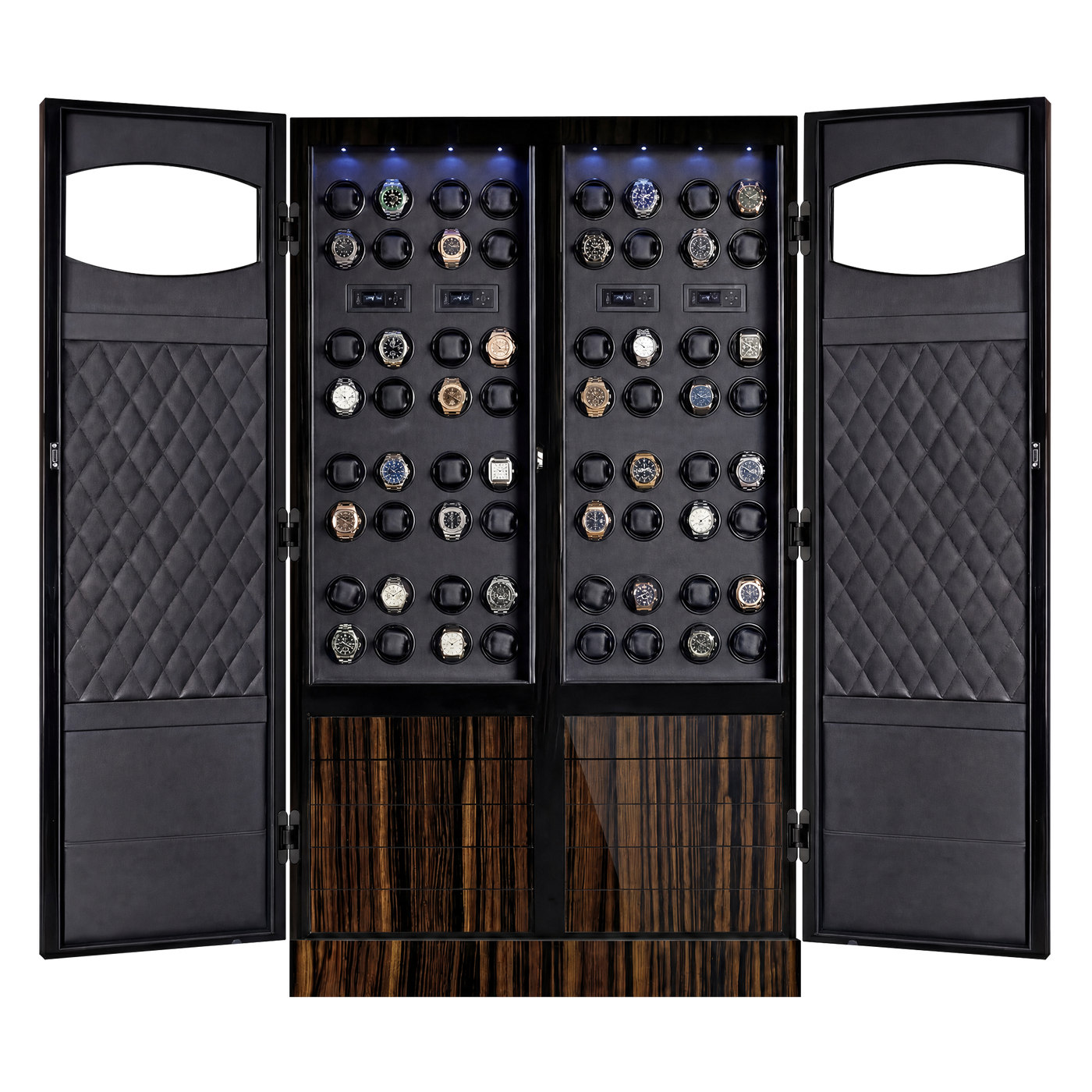 Enclave™ 64 Watch Winder Cabinet — Macassar Wood