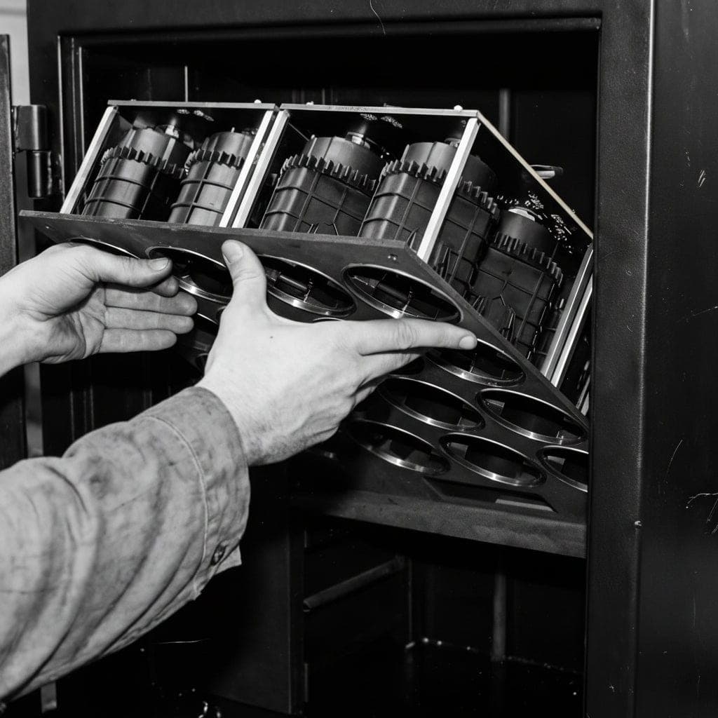 An Enigwatch winder under assembly