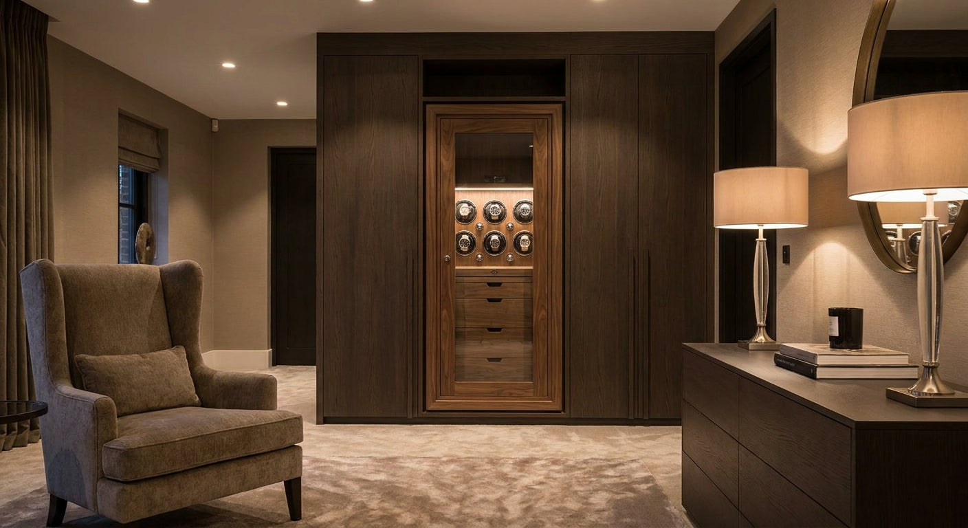 Watch safe for a master bedroom: size and placement