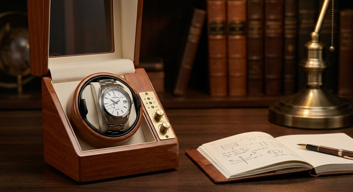 Watch winder settings for Grand Seiko spring drive