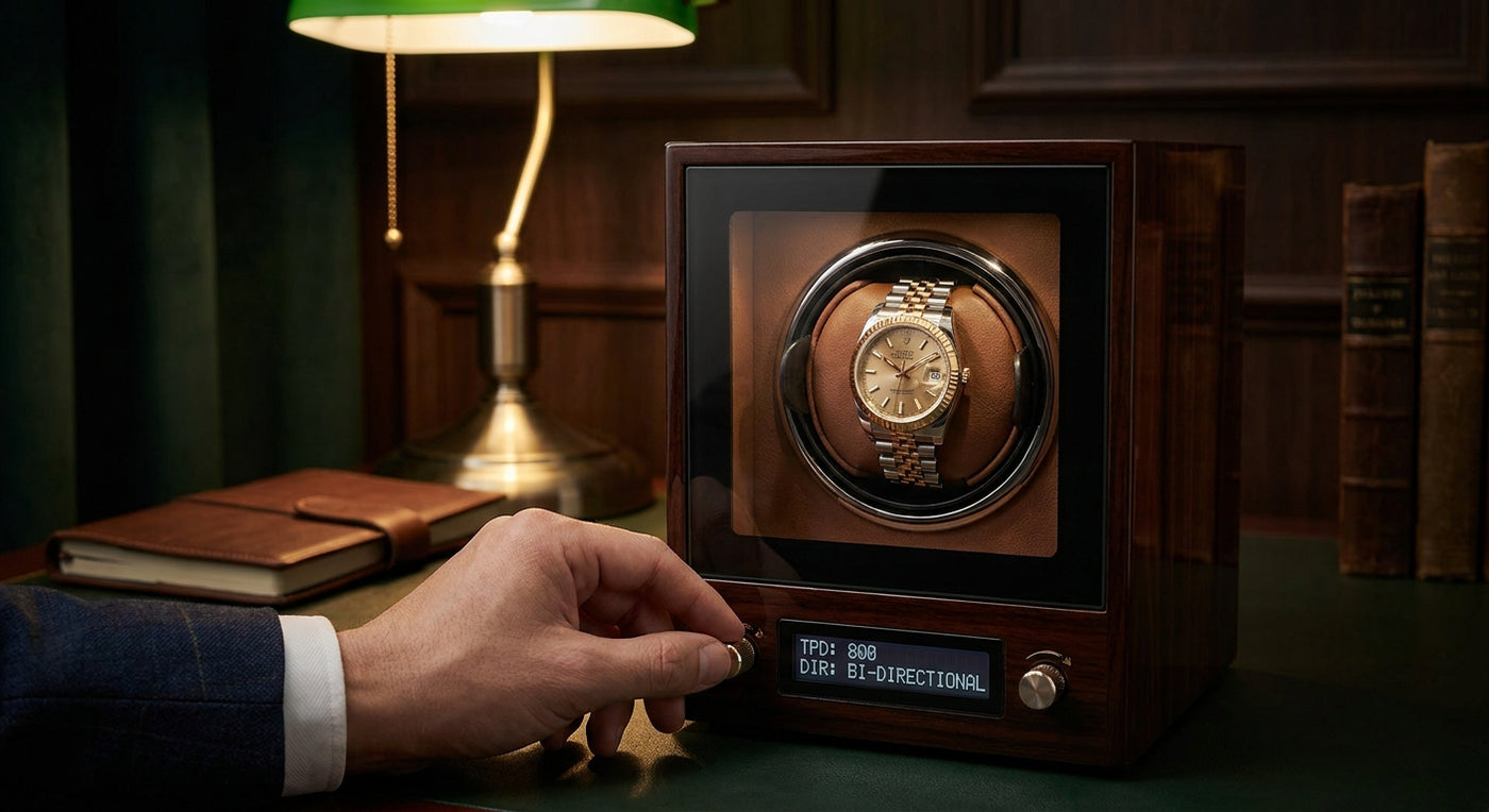 How to set TPD on a luxury watch winder
