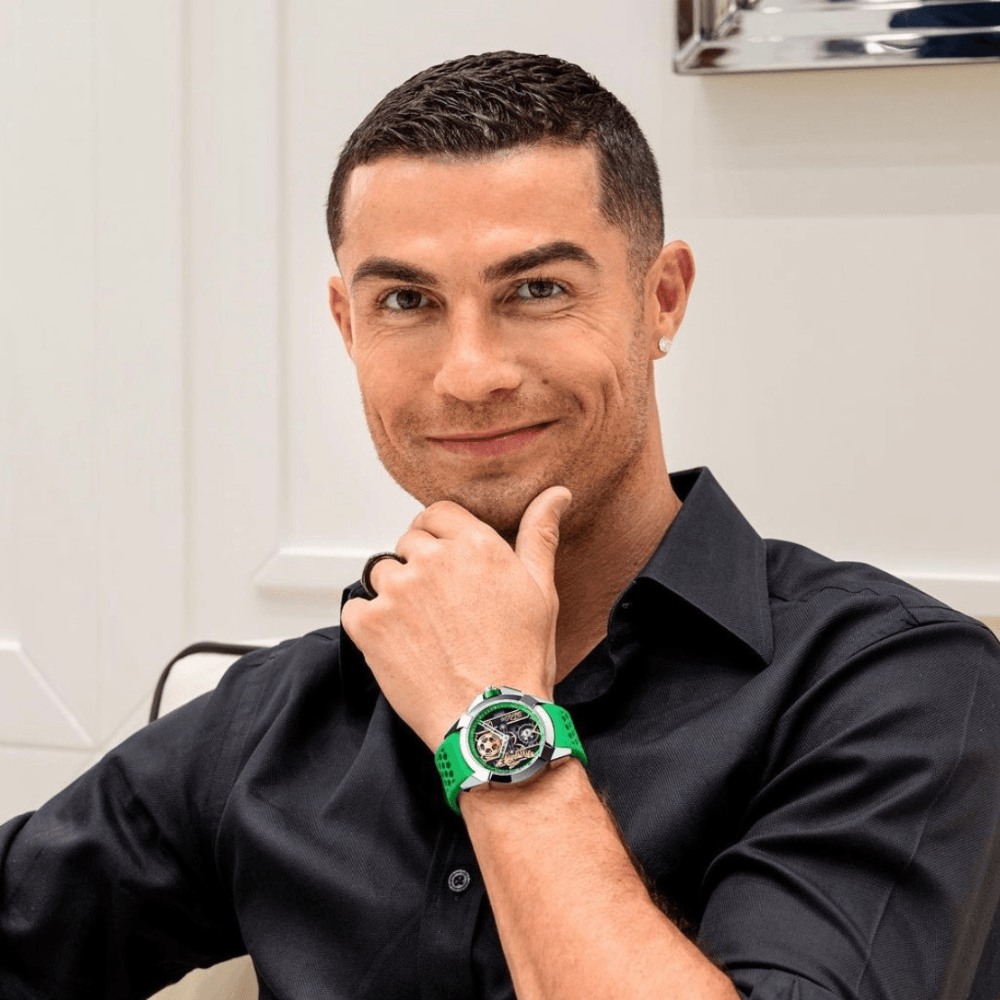 Introducing the Brilliant Flying Tourbillon Blue Sapphire Watch: The Heart Of CR7 Baguette