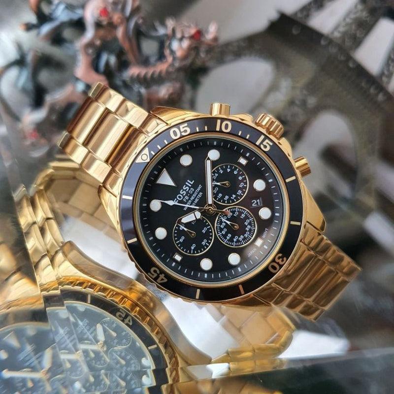 fossil gold watches