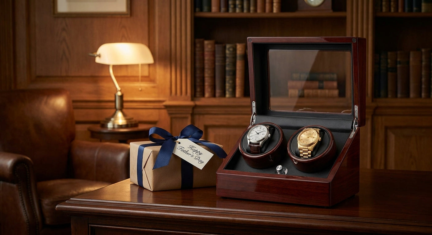 Watch winder box as a Father's Day gift