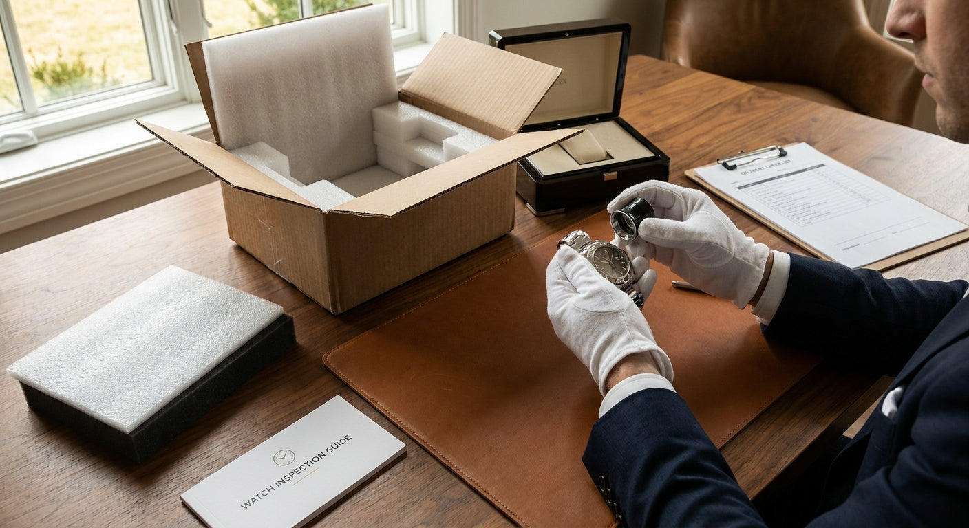 Watch safe delivery: what to check on arrival