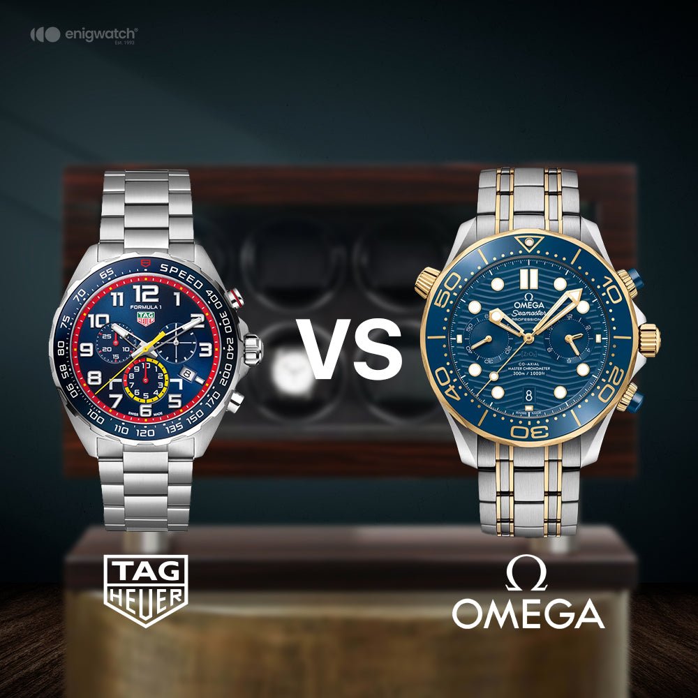 Omega vs TAG Heuer Review and best watch winder: Swiss Titans Clash in 2023!