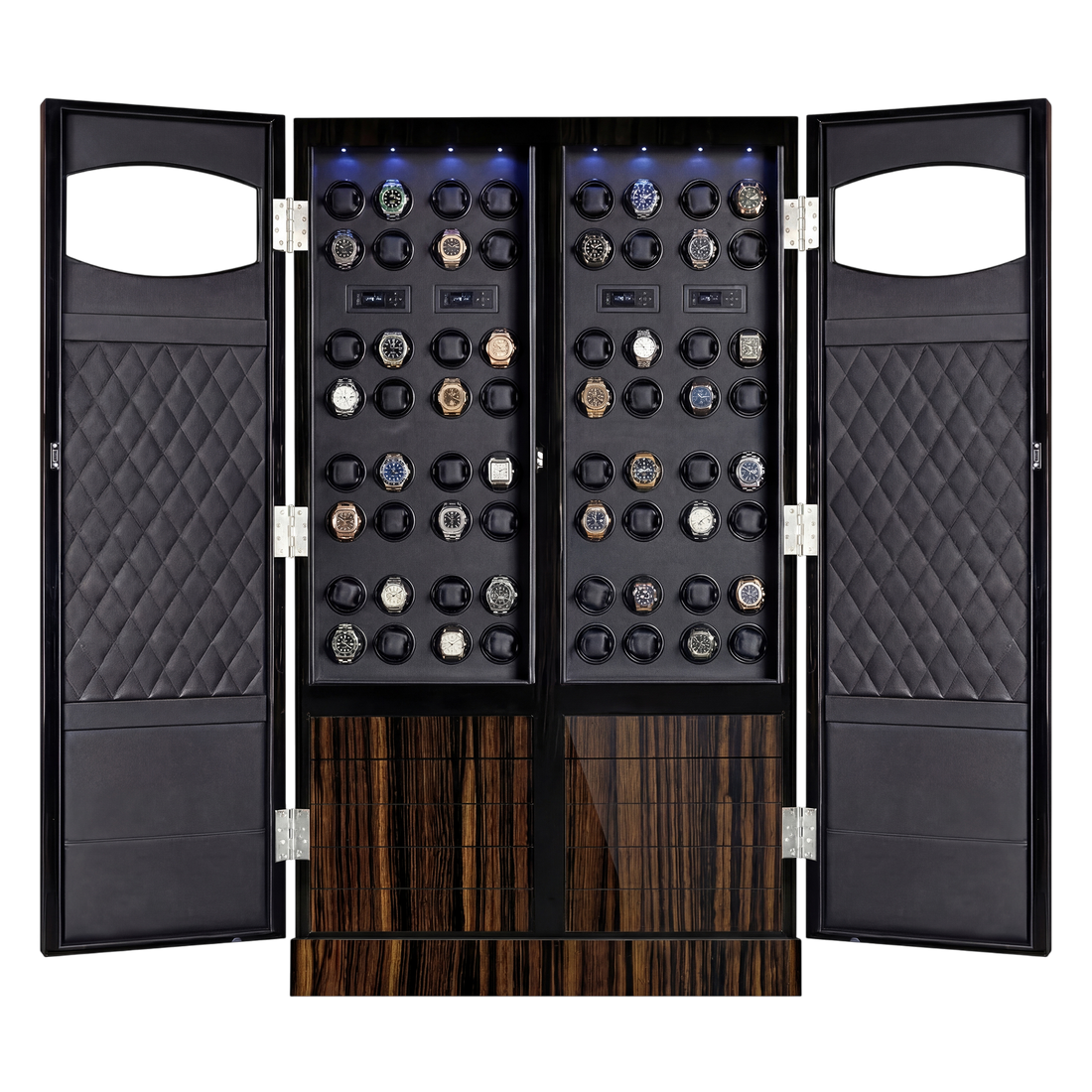 Enclave™ 64 Watch Winder Cabinet — Macassar Wood
