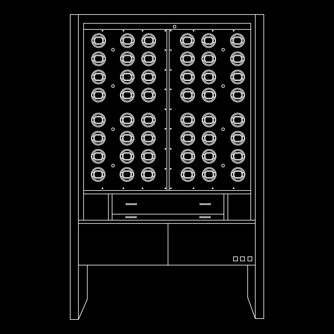 Eterna™ Watch Winder Cabinet — technical drawing
