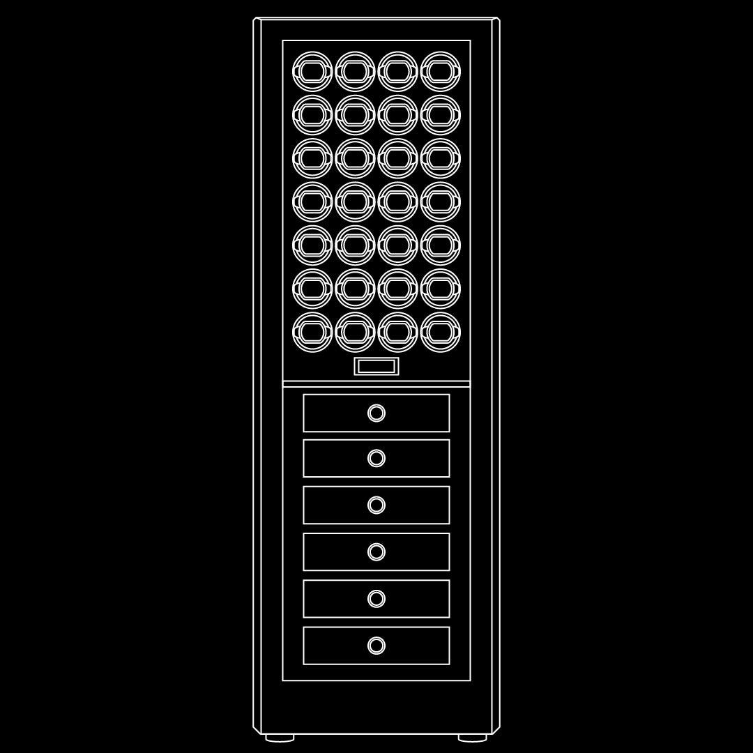 Gatsby Soirée™ Watch Safe — technical drawing