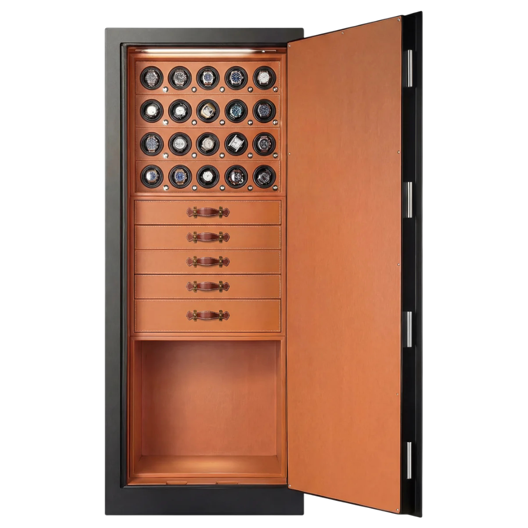 Veron Elite™ 20 Watch Safe — Nappa Leather Brown
