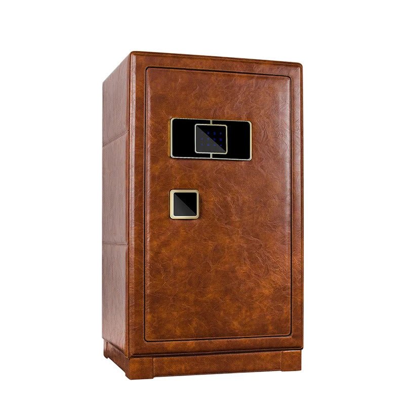 Luxury Apollo™ 12 watch safe box Brown with Leather Exterior
