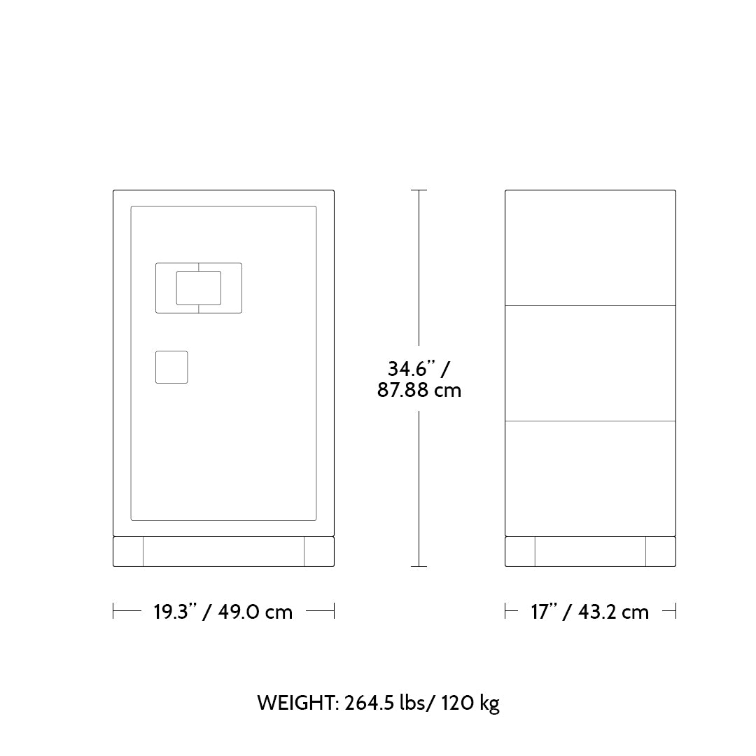 Coffre-fort Apollo avec système de verrouillage par empreinte digitale